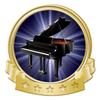 Crown Awards Piano Banner Pin, Gold Piano Pins, 100 Pack Prime view 1