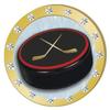 Crown Awards Hockey Puck Gold Rhinestone Pin, Gold Hockey Pins, 100 Pack Prime view 1