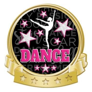 Crown Awards Pink and White Dance Banner Pin, Gold Dance Pins, 100 Pack Prime