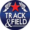 Crown Awards Blue Track and Field Gold Rhinestone Pin, Gold Track and Field Pins, 20 Pack Prime view 2
