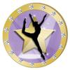 Crown Awards Purple Gold Star Dancer Gold Rhinestone Pin, Gold Dance Pins, 100 Pack Prime view 1
