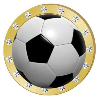 Crown Awards Soccerball Gold Rhinestone Pin, Gold Soccer Pins, 100 Pack Prime