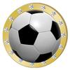 Crown Awards Soccerball Gold Rhinestone Pin, Gold Soccer Pins, 100 Pack Prime view 1