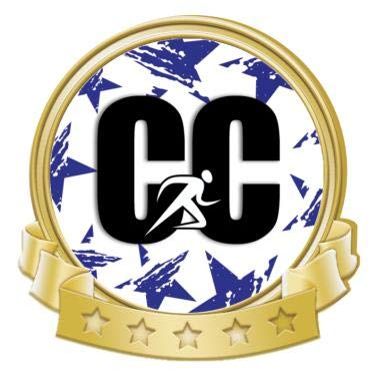 Crown Awards Cross Country Blue Stars Banner Pin, Gold Cross Country Pins, 50 Pack Prime
