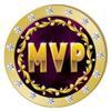 Crown Awards MVP Gold Rhinestone Pin, Gold MVP Pins, 100 Pack Prime view 1