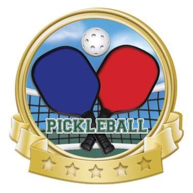 Crown Awards Pickleball Banner Pin, Gold Pickleball Pins, 20 Pack Prime