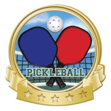 Crown Awards Pickleball Banner Pin, Gold Pickleball Pins, 20 Pack Prime