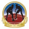 Crown Awards Wrestling Banner Pin, Gold Wrestling Pins, 100 Pack Prime view 1