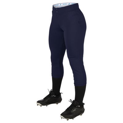 Fireball Low-Rise Softball Pants, Girls' Small, Navy