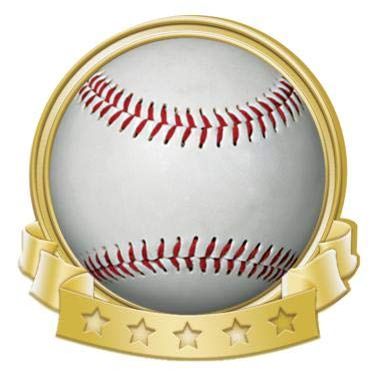 Crown Awards Baseball Banner Pin, Gold Baseball Pins, 50 Pack