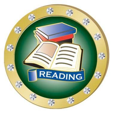 Crown Awards Reading Gold Rhinestone Pin, Gold Reading Pins, 100 Pack Prime
