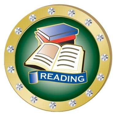 Crown Awards Reading Gold Rhinestone Pin, Gold Reading Pins, 100 Pack Prime