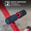 Synergee Roman Chair. Red Coated Steel Hyperextension Machine. GHD Ab Bench for Lower Back Workout, Hyper Exercises. view 4