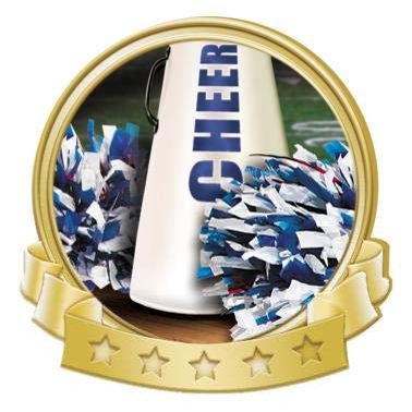 Crown Awards Cheer Banner Pin, Gold Cheer Pins, 50 Pack Prime