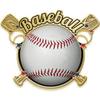 Crown Awards Crossed Bats Baseball Pin, Gold Baseball Pins, 20 Pack Prime view 1