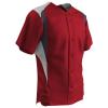 Champro Bull Pen Full Button Polyester Baseball Jersey, Youth X-Large, Scarlet,White,Graphite view 1