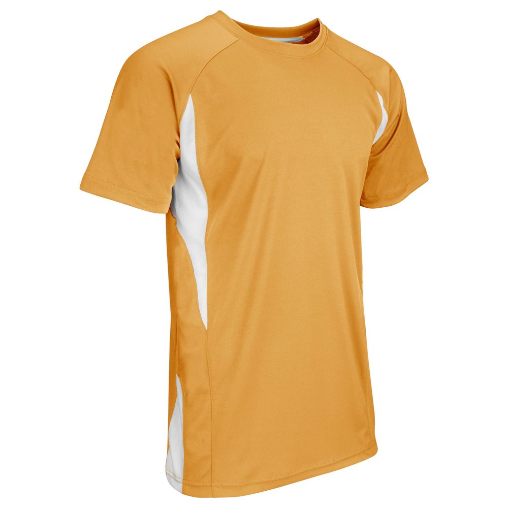Champro Top Spin Lightweight Polyester Baseball Jersey, Youth Medium, Gold,White