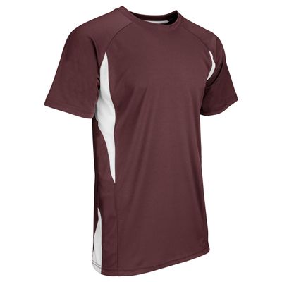 Champro Top Spin Lightweight Polyester Baseball Jersey, Adult Large, Maroon,White