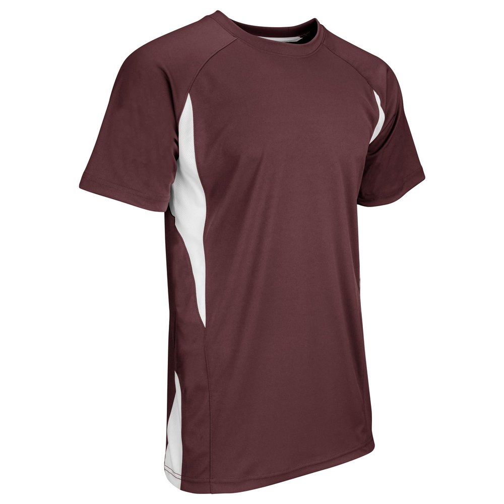 Champro Top Spin Lightweight Polyester Baseball Jersey, Adult Large, Maroon,White