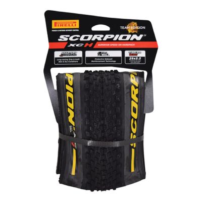 Pirelli Scorpion XC H Yellow Label Bicycle Tire (29 x 2.2) Optimal Speed and Grip for Hardpacked Courses, Durable Performance for XC Racing and Enduro (1 Tire)