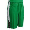Champro Rebel Polyester Basketball Short, Youth Large, Kelly Green, Black, White view 1