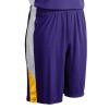 CHAMPRO boys Youth Rebel Polyester Basketball Short, Purple, Gold, White, Medium US view 1