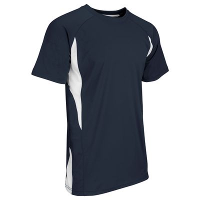 Champro Top Spin Lightweight Polyester Baseball Jersey, Adult 2X-Large, Navy,White
