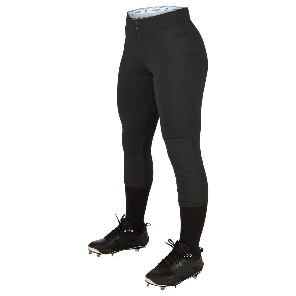 Champro Girls' Fireball Low-Rise Knicker-Style Fastpitch Softball Pants in Solid Color with Reinforced Knees