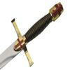 15.5" Replica Gold Medieval Crusader Dagger with Scabbard view 4