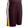 Champro Rebel Polyester Basketball Short, Youth Large, Maroon, Gold, White view 1