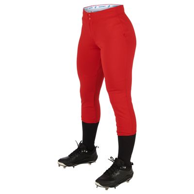 Champro Fireball Low-Rise Knicker-Style Fastpitch Softball Pants in Solid Color with Reinforced Knees