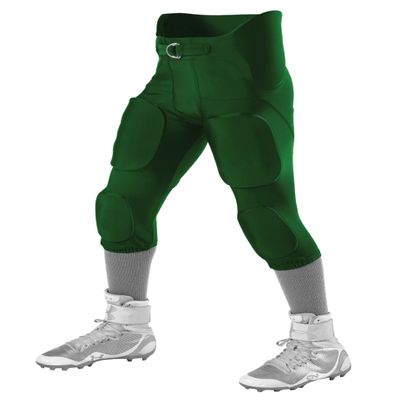 Alleson Athletic Boys Integrated Football Pant - Premium Comfort & Durability for Young Athlete HG Dark Green