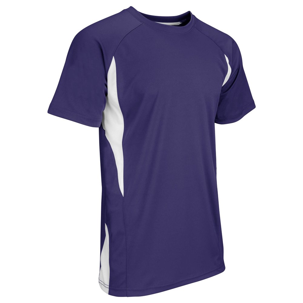 Champro Top Spin Lightweight Polyester Baseball Jersey, Adult X-Large, Purple,White
