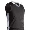 Champro Rebel Polyester Basketball Jersey, Youth Large, Black, Silver, White view 1