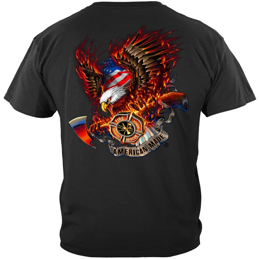 Erazor Bits Fire Fighter Firefighter Tshirts for Men | Fire Department Shirt | Fire Fighter | Tshirt-ADD129-FF2062-4XL