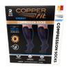 Copper Fit Unisex Compression Sock, Choose Size and Pairs (2, Large/X-Large), Black view 1