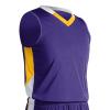 Champro Rebel Polyester Basketball Jersey, Youth Small, Purple, Gold, White view 1