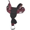 HILASON Western Horse Treeless Trail Barrel American Leather Saddle | for Horses view 1