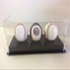 Baseball Acrylic Three Ball Display Case with Black Base UV Filitering MLB view 1