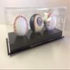 Baseball Acrylic Three Ball Display Case with Black Base UV Filitering MLB view 3