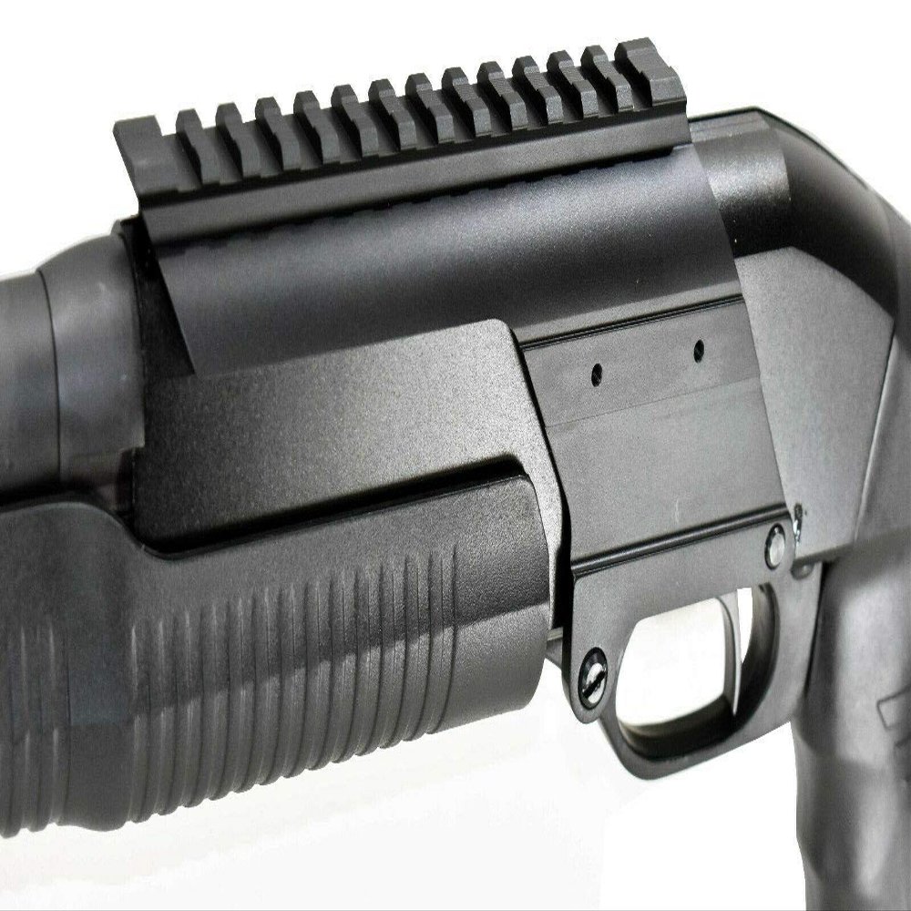 Trinity Sight Optics Mount Adapter for Stevens 320 12ga Pump Aluminum Black Picatinny Weaver Hunting Tactical Home Defense Accessory Single Rail.
