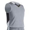 Champro Rebel Polyester Basketball Jersey, Adult 2X-Large, Silver, Black, White view 1