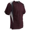 Champro Bull Pen Full Button Polyester Baseball Jersey, Adult Large, Maroon,White,Graphite view 1