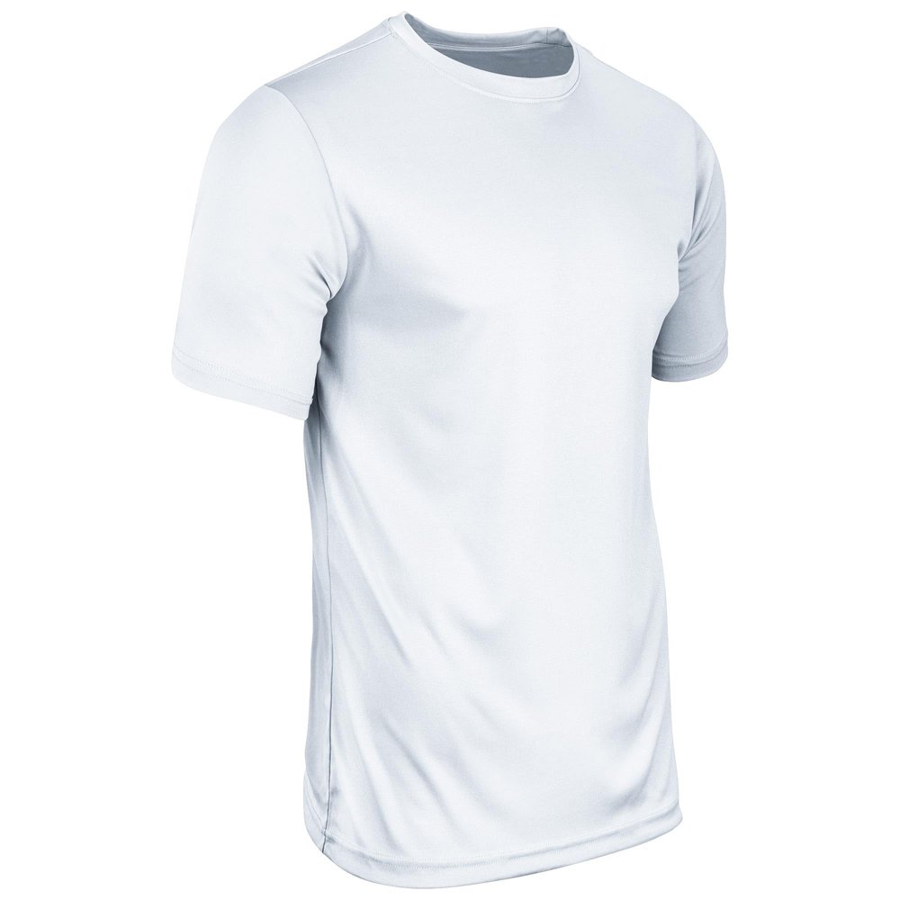 Champro Vision Lightweight Polyester T-Shirt Jersey, Youth Large, White