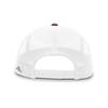 Aggressive Heather Trucker Snapback Cap Maroon Heather/White/Maroon Heather OS view 4