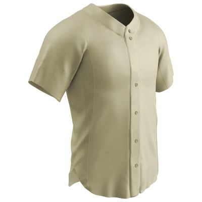 Champro Reliever Full Button Baseball Jersey, Youth Large, Natural