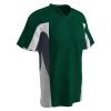 Champro Boys' Relief V-Neck Baseball Jersey, Forest Green,Graphite,White, Youth Small view 1