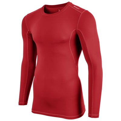 Champro Mens Long Sleeve Compression Shirt - Polyester Spandex, Scarlet, X-Large US