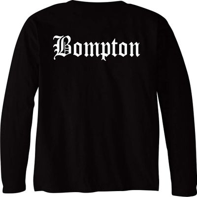 Bompton Monogrammed Compton Standard Size Long Sleeve Tee Shirt - XX-Large Red
