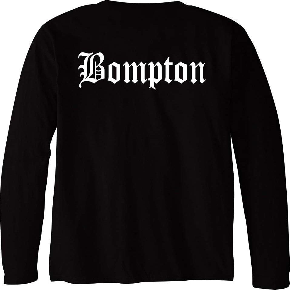 Bompton Monogrammed Compton Standard Size Long Sleeve Tee Shirt - XX-Large Red